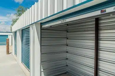 empty mini self storage unit