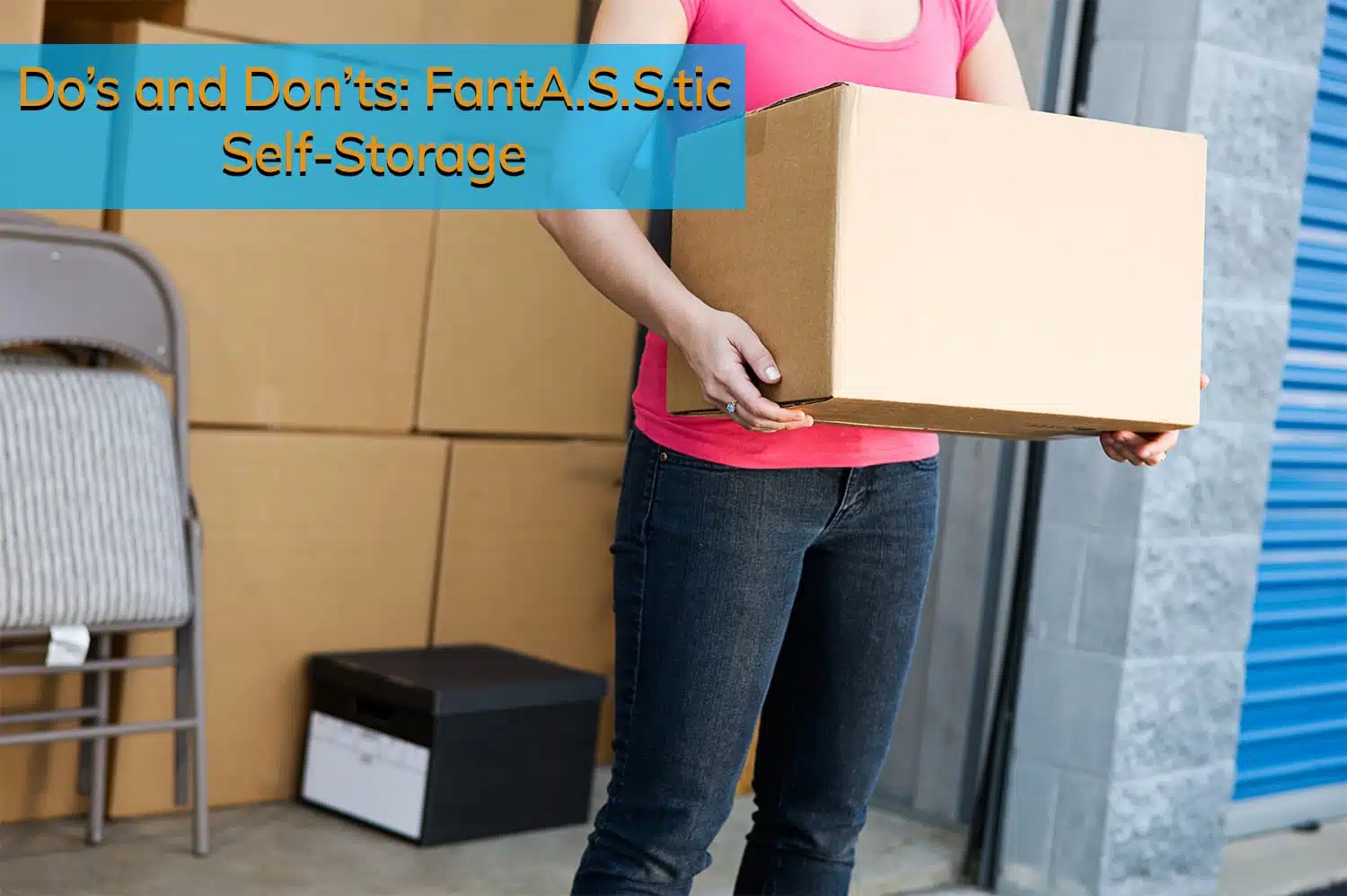 All Secure Storage customer packing her self-storage unit the right way.