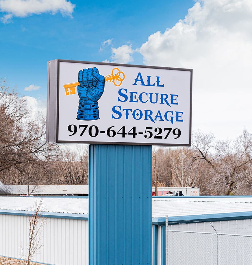 close-up of facility sign